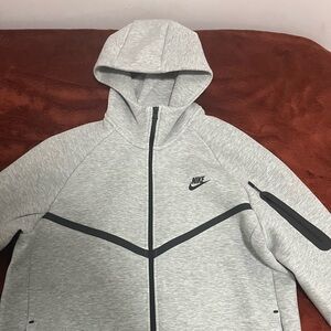 Nike tech Gray Zip-Up Hoodie